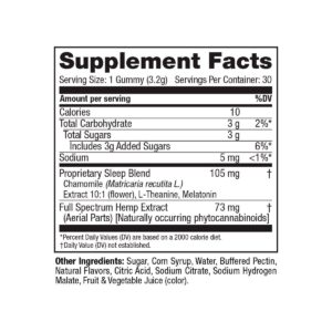 Alternative view of cbdMD, Sleep CBD Gummies, Raspberry, Full Spectrum, 30ct, 90mg THC + 600mg CBN + 1500mg CBD